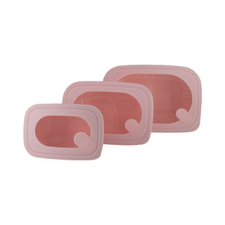 Pink Food Container with Transparent Lid - 1350ml