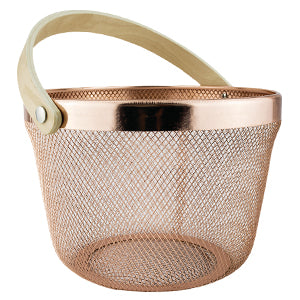 Rose Gold Bamboo Basket