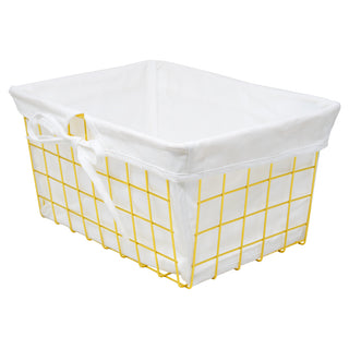 Golden Metal Basket With Fabric Cover