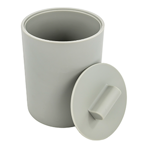Gray Bathroom Storage Jar with Lid
