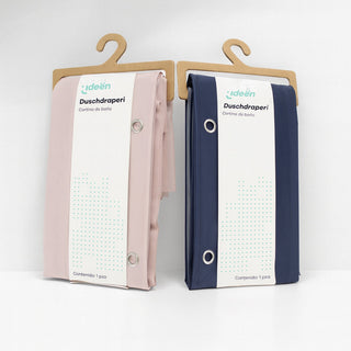 Set of 2 Shower Curtains - Pink and Blue