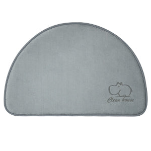 Gray Absorbent Bathroom Mat