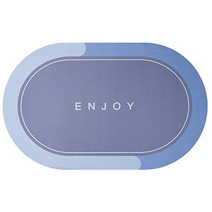 Gray/Blue Absorbent Bathroom Mat