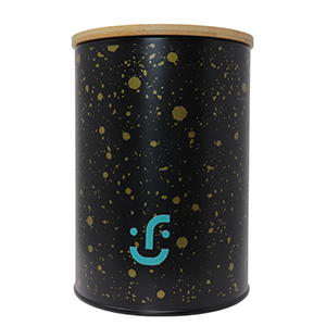 Ideën Black Cylinder Container