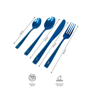 Cutlery Set Blue for 4 People - 16 Pieces