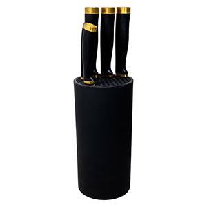 5-Piece Gold Knife Set & Stand