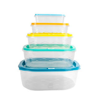 5-Piece Multicolor Plastic Container Set