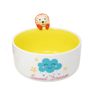 Sweet Dream Lion Kids Dinnerware Set - Multicolor Ceramic 3 Pieces