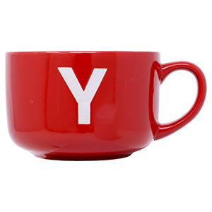 Red Ceramic "Y" Mug