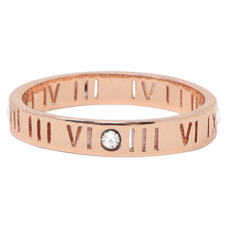 Roman Numeral Rose Gold Ring