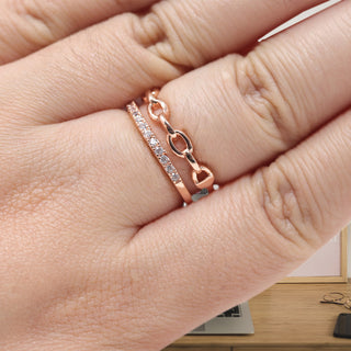 Chain and Stones Ring