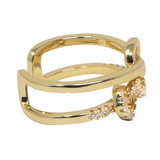 Double Braided Stones Ring