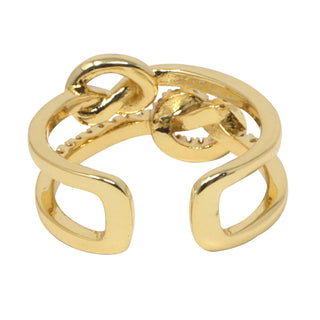 Double Braided Stones Ring