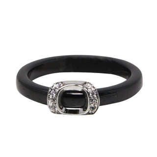 Black Circle and Stone Ring