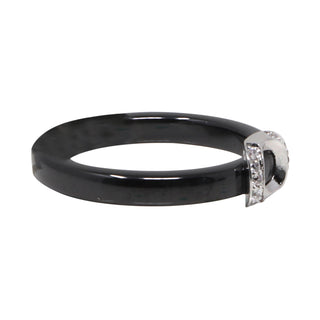 Black Circle and Stone Ring
