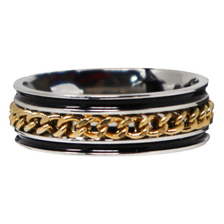 Black and Golden Chain Ring