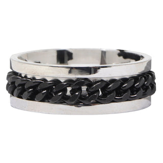 Black Stones Loop Ring