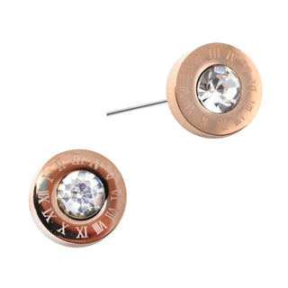 Rose Gold Circle Earrings