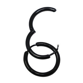 Small Black Hoop Earring