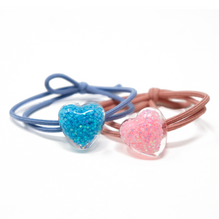 2-Pack Heart Hair Elastic