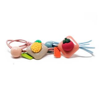2-Pack Fruit And Pearl Hair Elastic