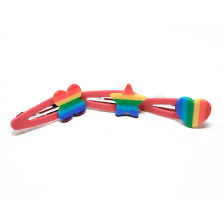 Rainbow Hair Snap Clips