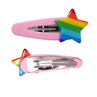Rainbow Hair Snap Clip Set