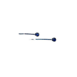 Blue Stone Round Hair Slide