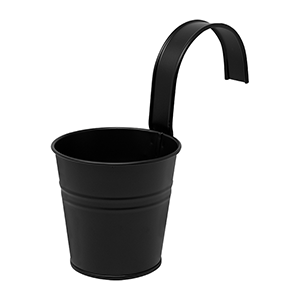 Black Galvanized Hanging Pot