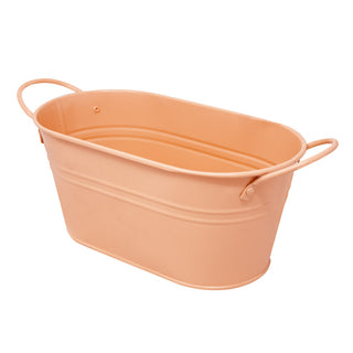 Peach Metal Plant Pot