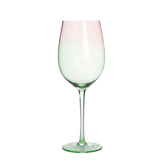 Pink Wine Glass with Green