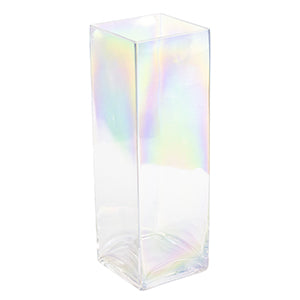 Square Iridescent Glass Vase