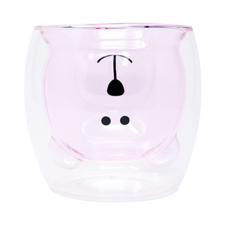 Pink Bear Crystal Glass