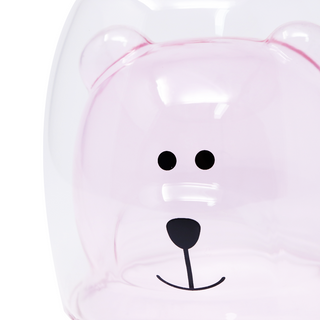 Pink Bear Crystal Glass