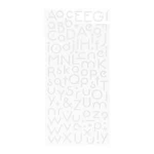 White Alphabet Stickers
