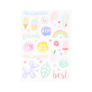 Puffy Pink Lemonade Stickers