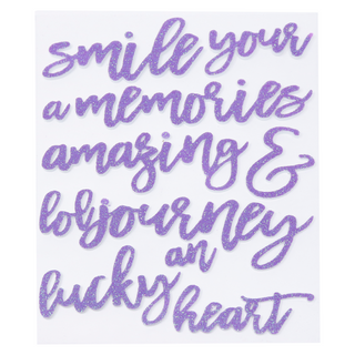 Purple Holo Glimmer Foam Stickers