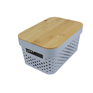 Gray Bamboo Lid Storage Container