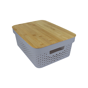 Gray Bamboo Lid Storage Container