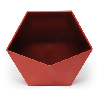 Red Hexagon Flower Pot