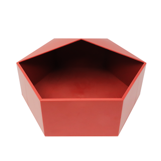 Red Hexagon Flower Pot