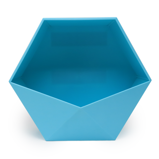 Blue Hexagon Flower Pot