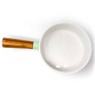 Green Ceramic Bowl With Handle