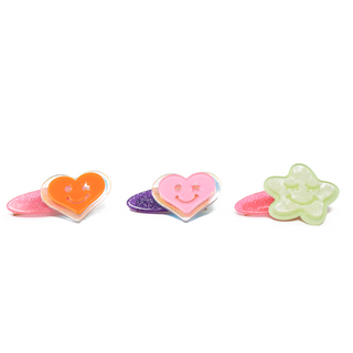 Stars and Hearts Hair Clip Set