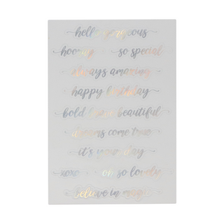 Metallic Quote Stickers