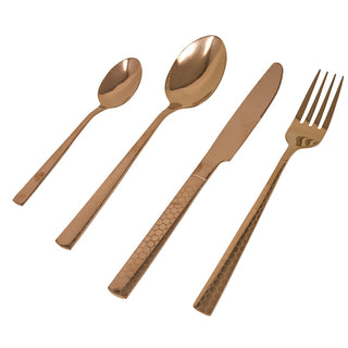 Rose Gold Silverware Set - 4-Piece