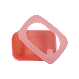 Hermetic Food Container with Transparent Lid (Pink - 640ml)