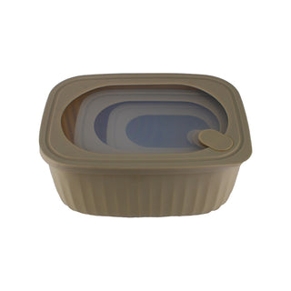 Hermetic Food Container with Transparent Lid (Grey - 640ml)