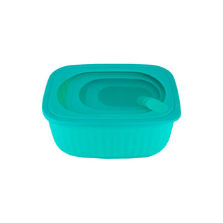 Hermetic Food Container with Transparent Lid (Blue - 640ml)