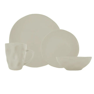 TOVE Dinnerware Set for One - Beige Ceramic, 4 Pieces